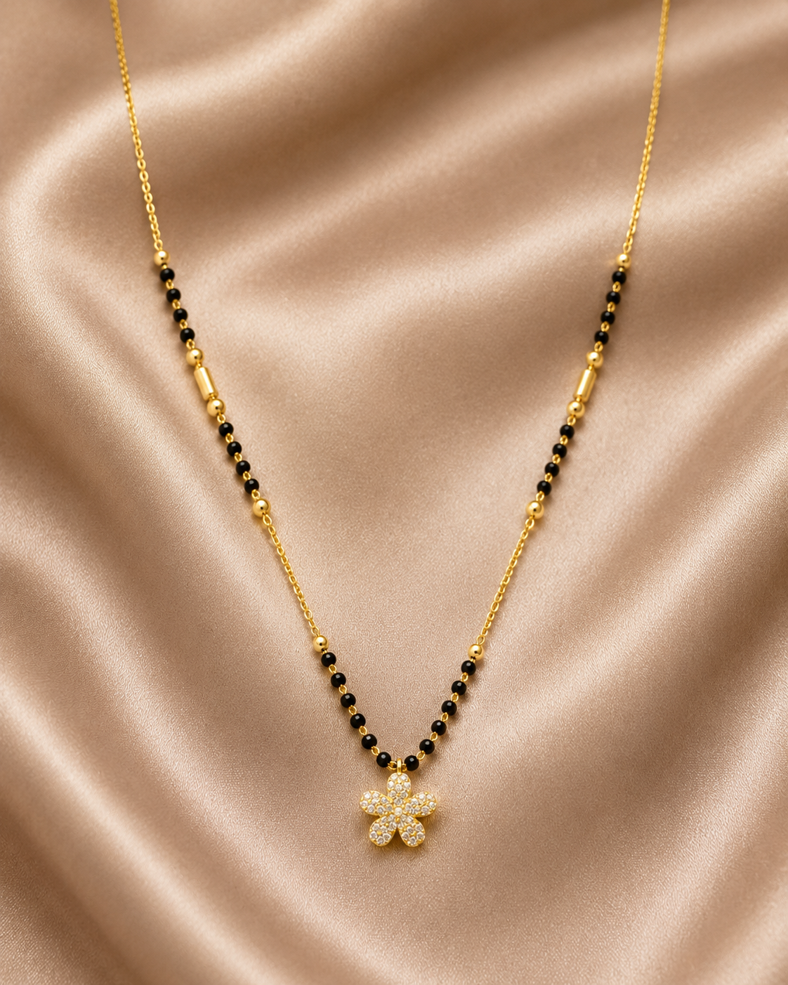 Studded Flower Mangalsutra
