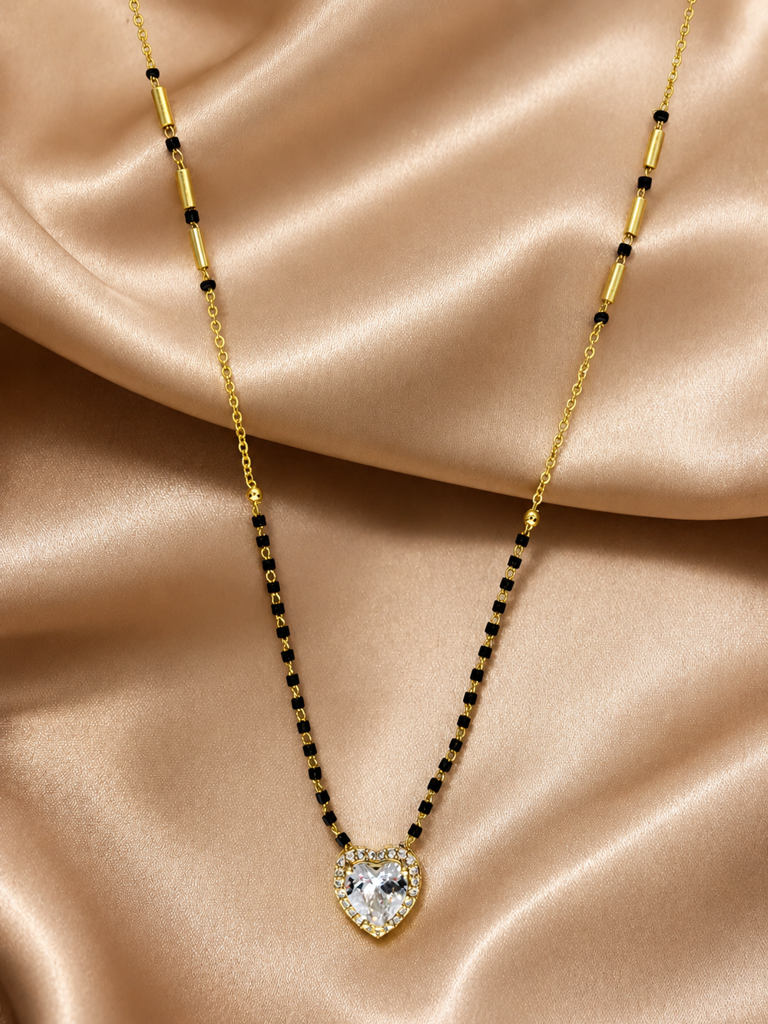 Solitaire Heart Mangalsutra
