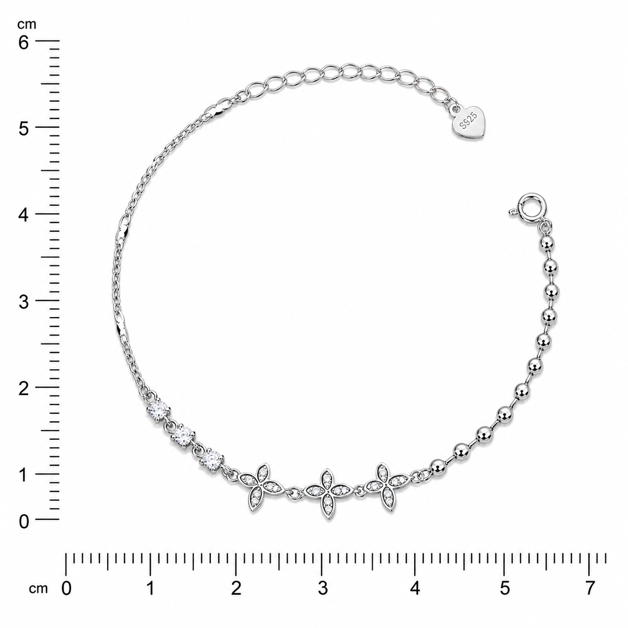Butterflies Ball Silver Bracelet