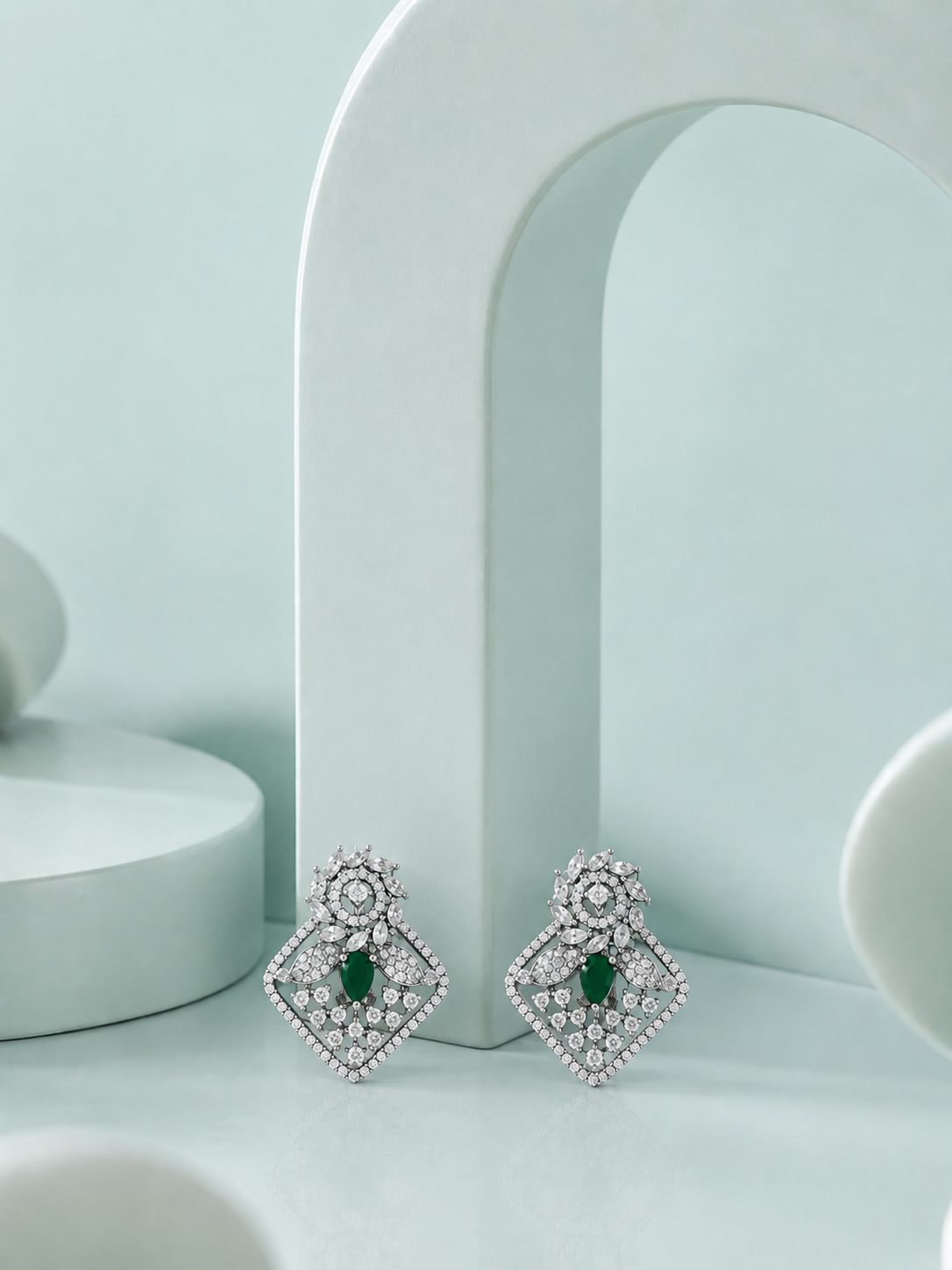 Emerald Cascade Pendant Set