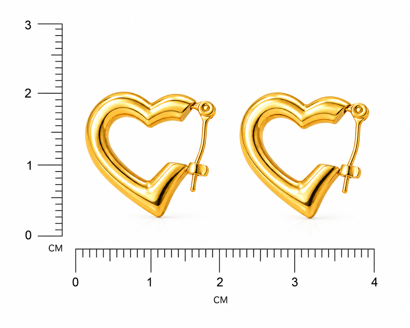 Half Heart Hoop Earrings