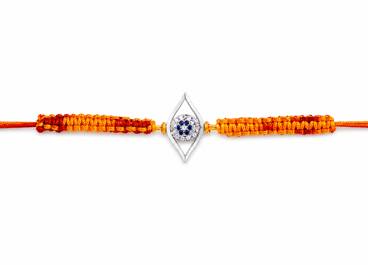 Evil Eye Silver Rakhi