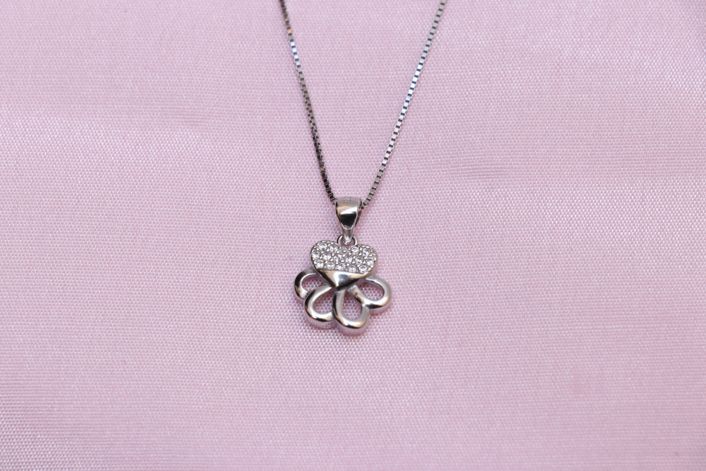 Dog Paw Heart Pendant Set