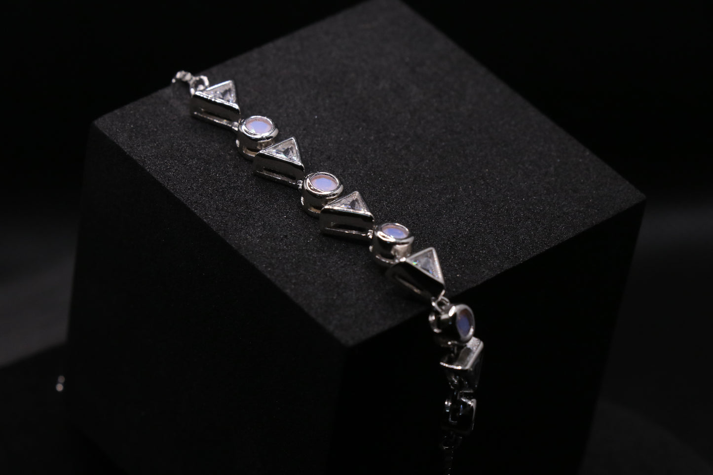 Zircon Silver Chain Bracelet
