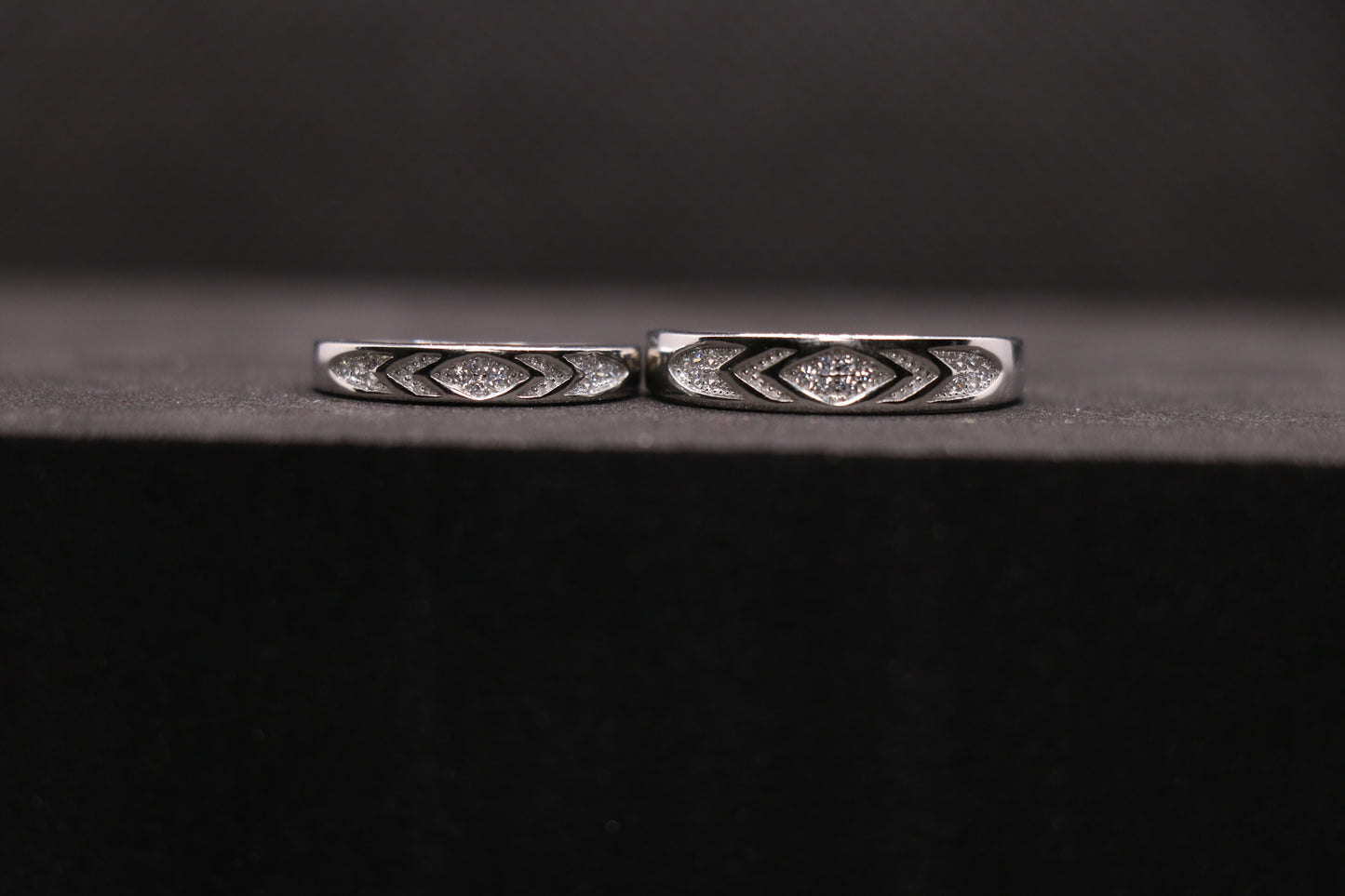 Diamond Studded Couple Bands