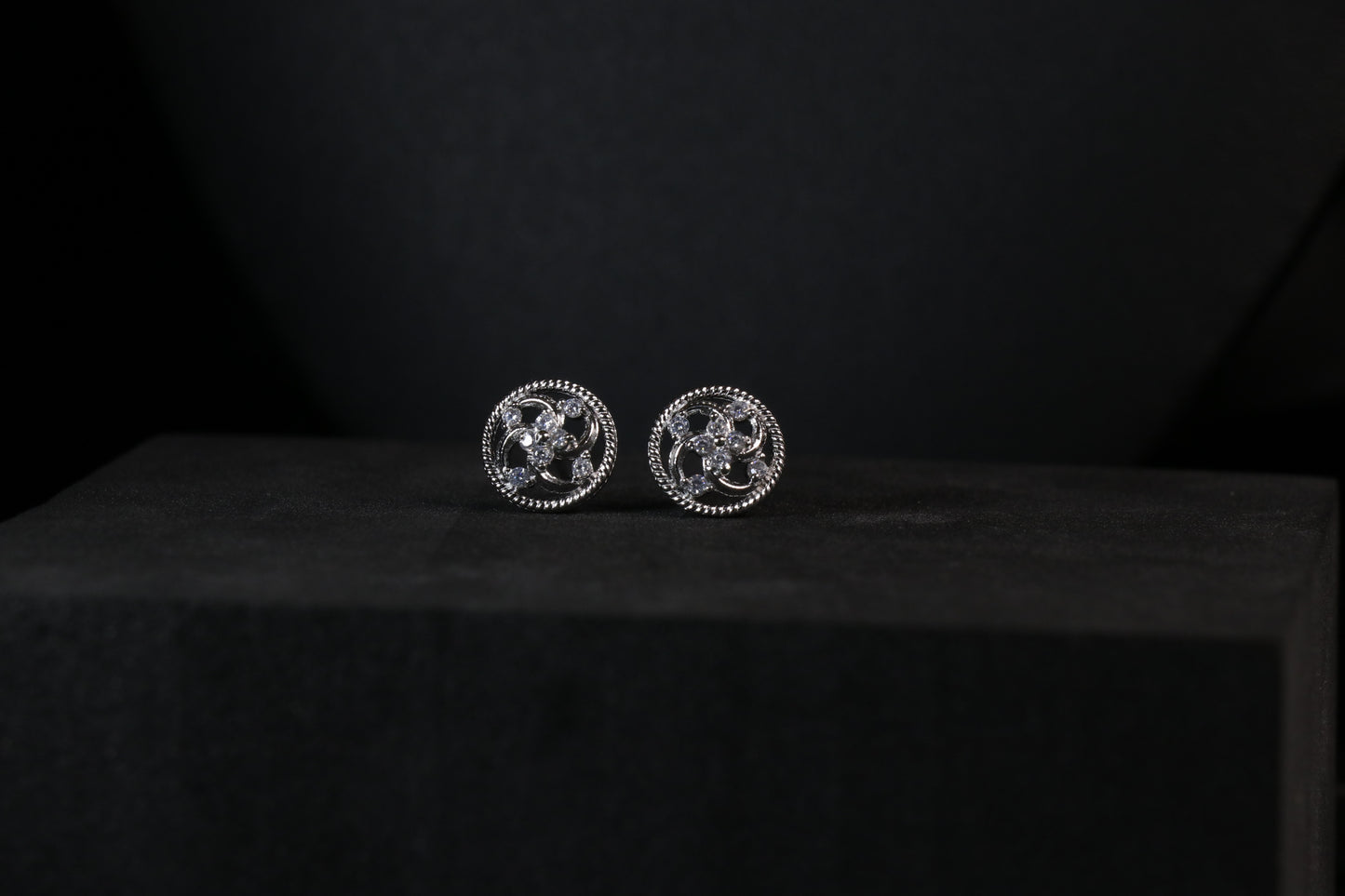 A New Flower Silver Cluster Earrings