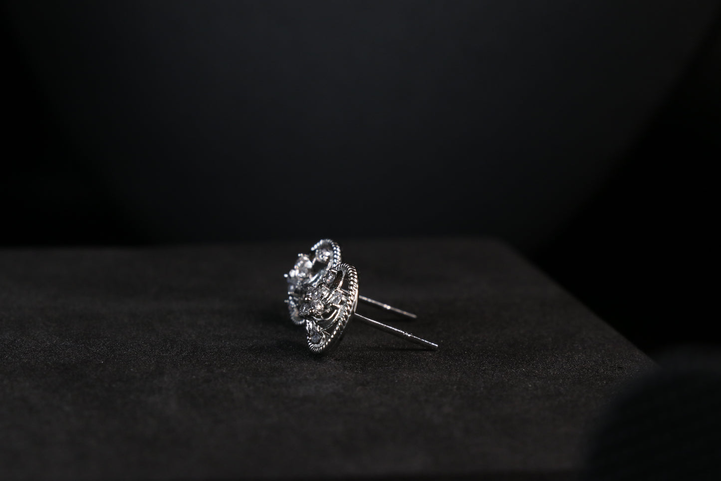 A New Flower Silver Cluster Earrings
