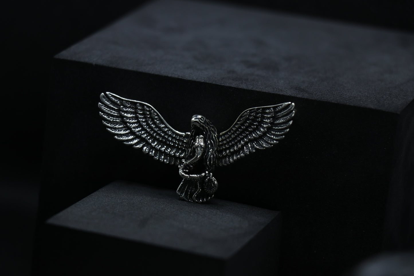 Eagle Oxidised Silver Pendant