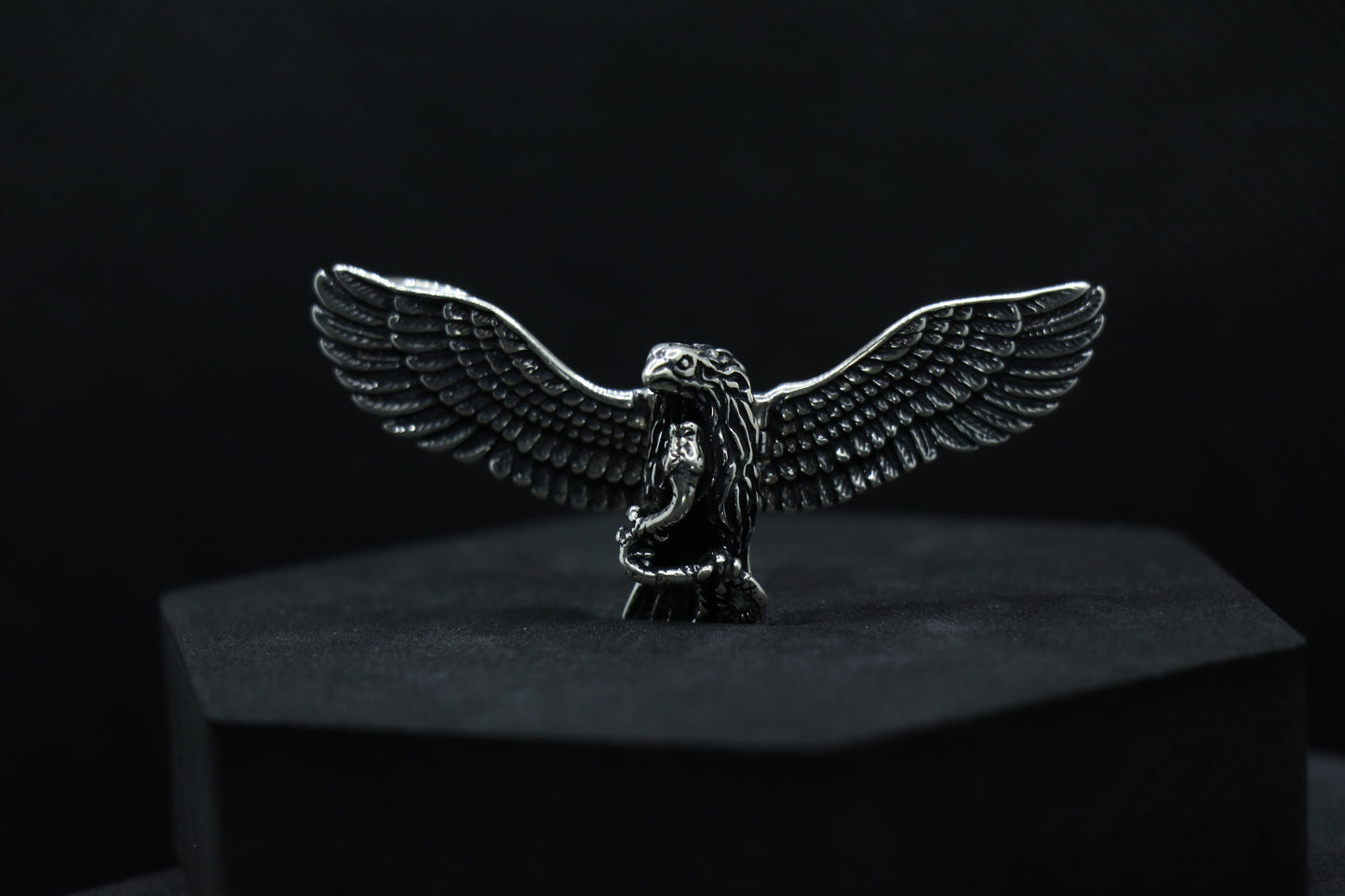Eagle Oxidised Silver Pendant