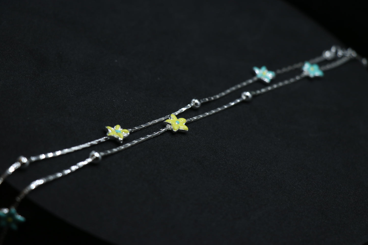 Bloom Silver Anklets