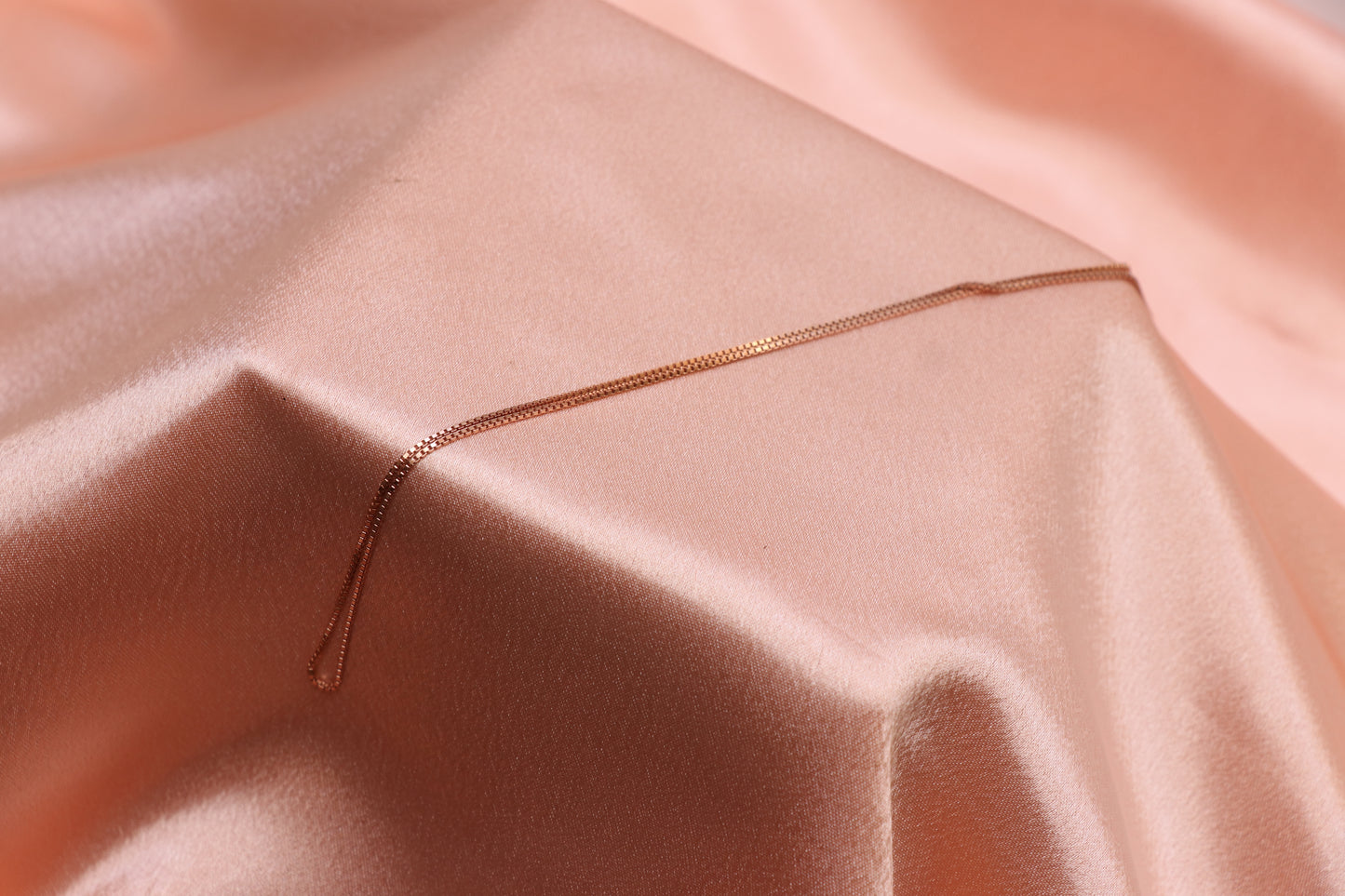 Rose Gold Plain Silver Chain