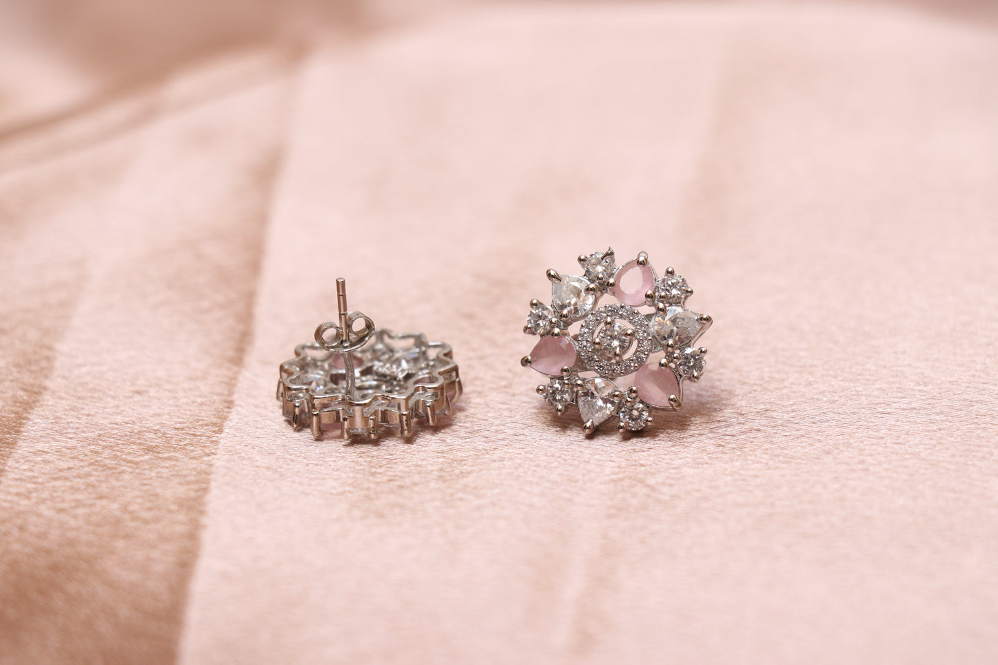 Florence Silver Cluster Earrings