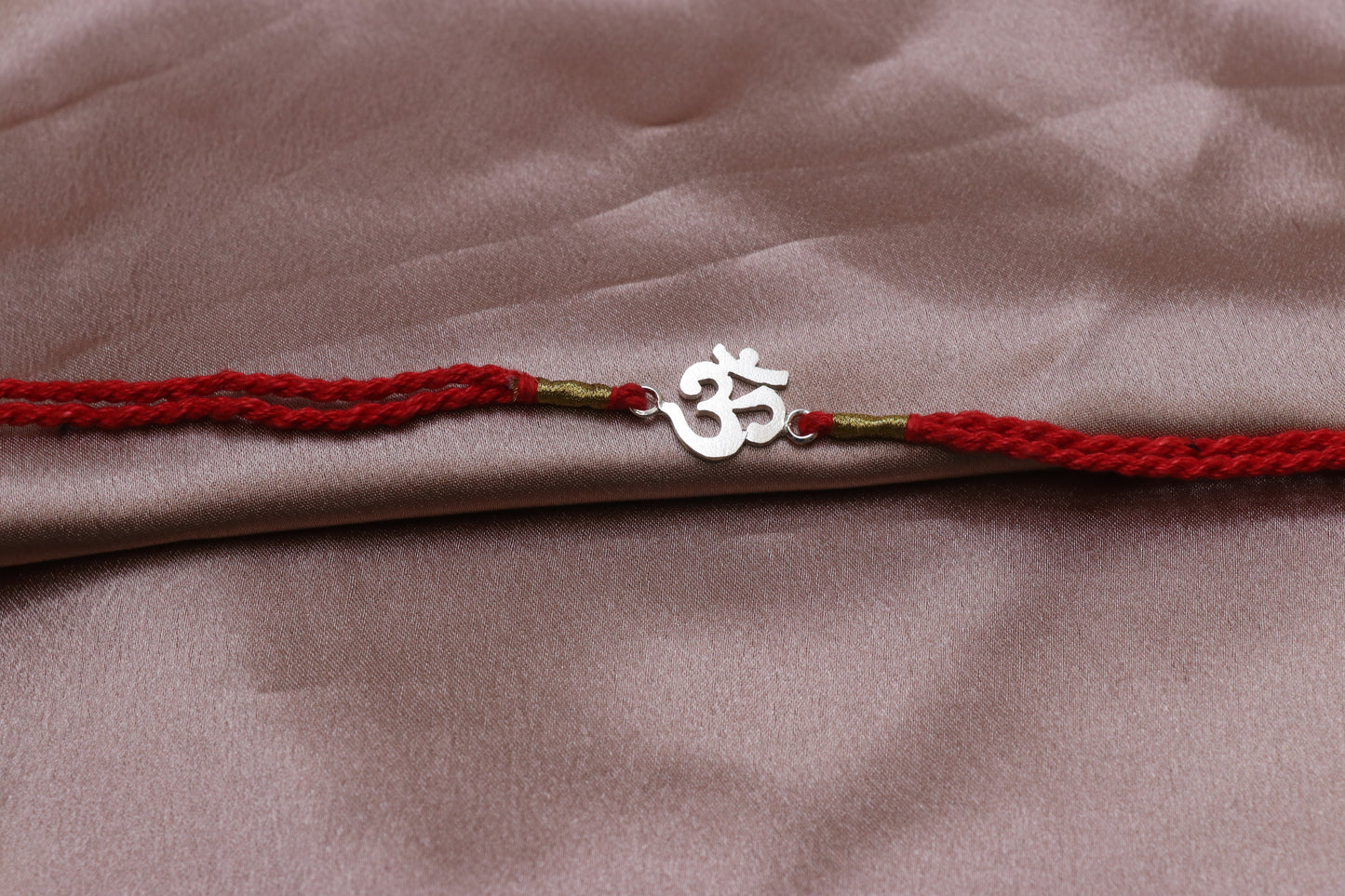 Om Handmade Silver Rakhi