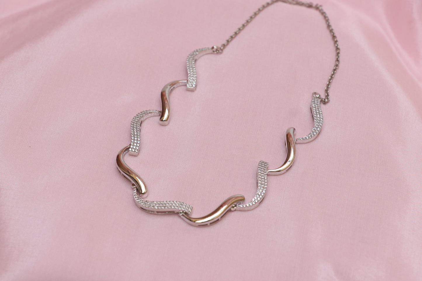 Waves Micro Studded Premium Necklace Set