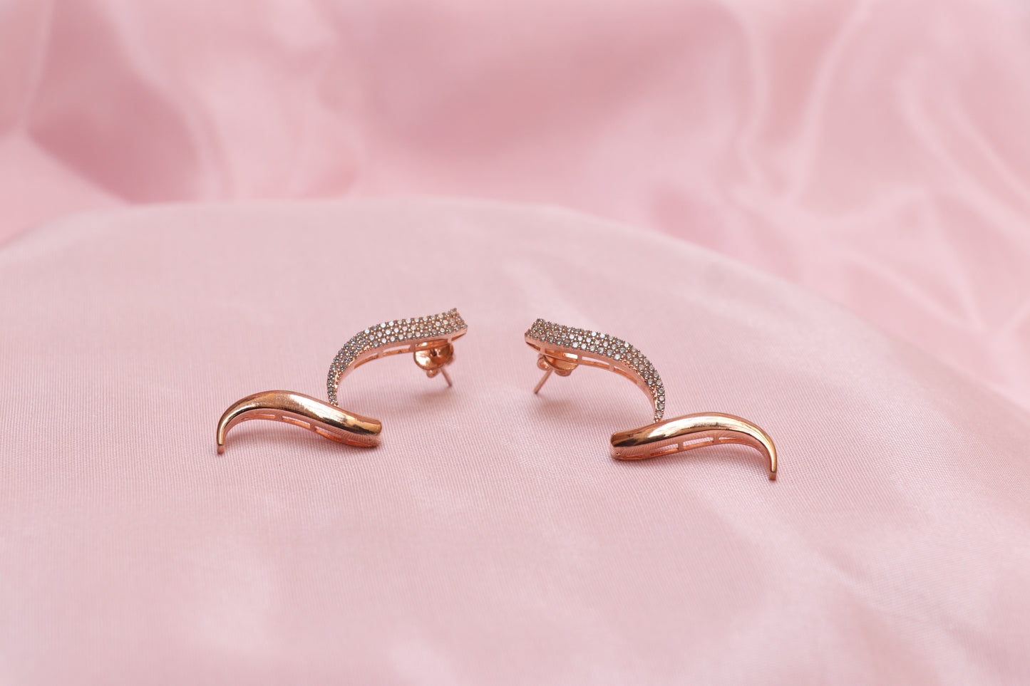 Rose Gold Micro Studded Premium Necklace Set