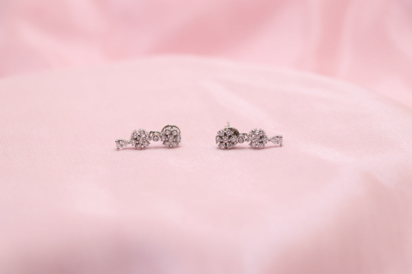 Diamond Dazzler Rhodium-Plated Necklace & Earrings Set