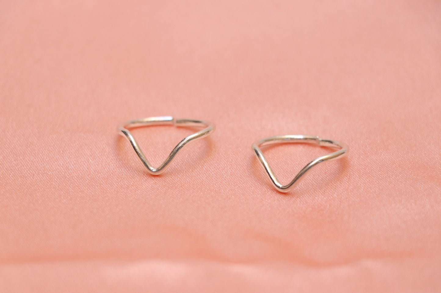 Handmade V Shape 925 Silver Toe Rings