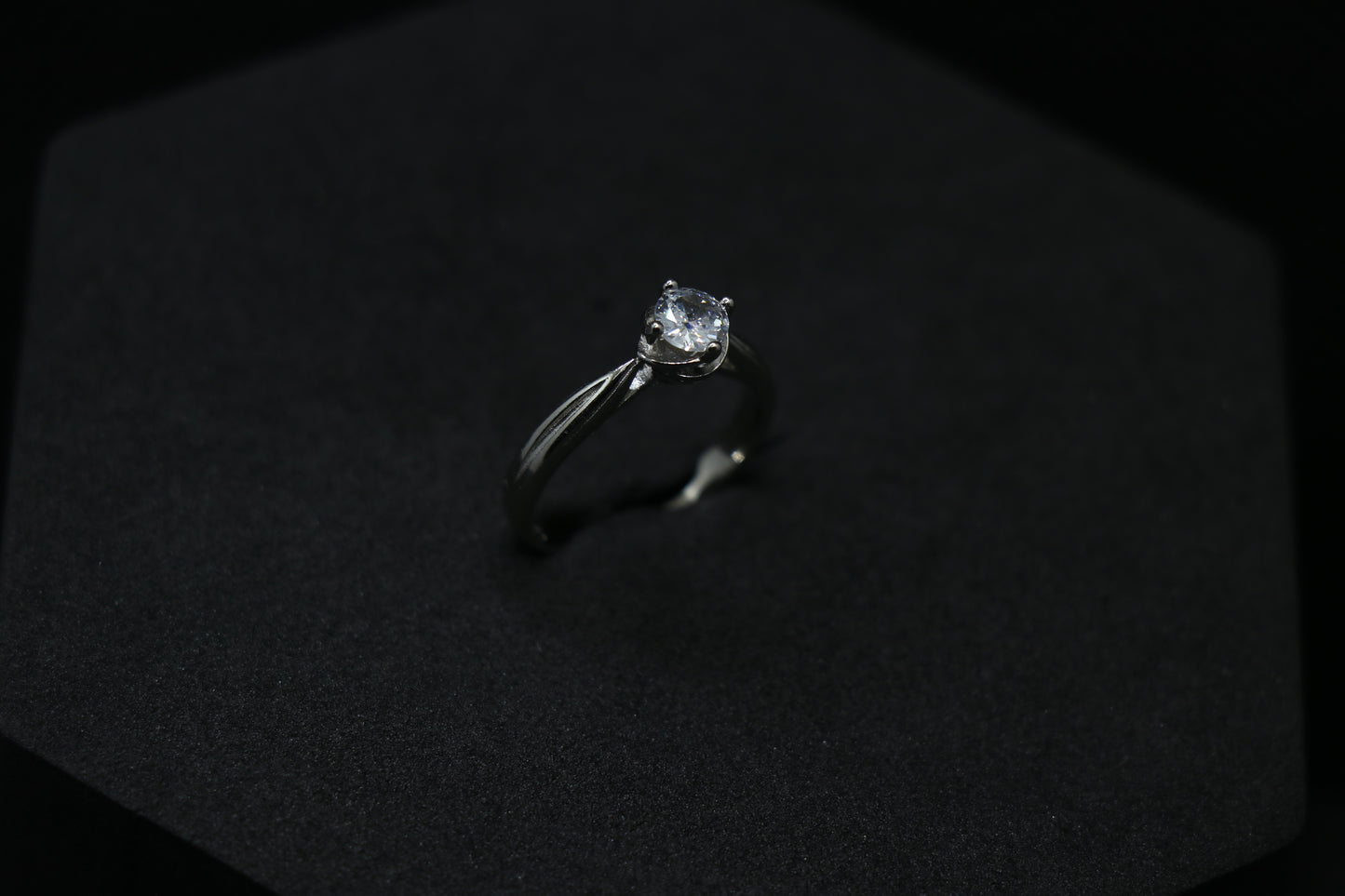 Solitaire Silver Ring