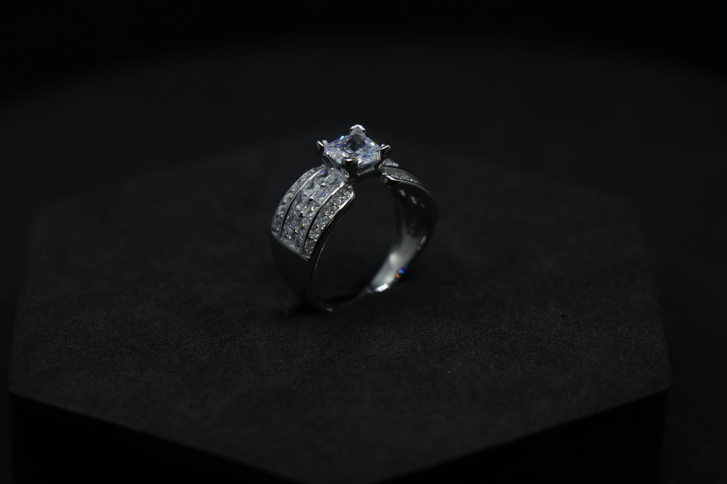 Solitaire Silver Ring