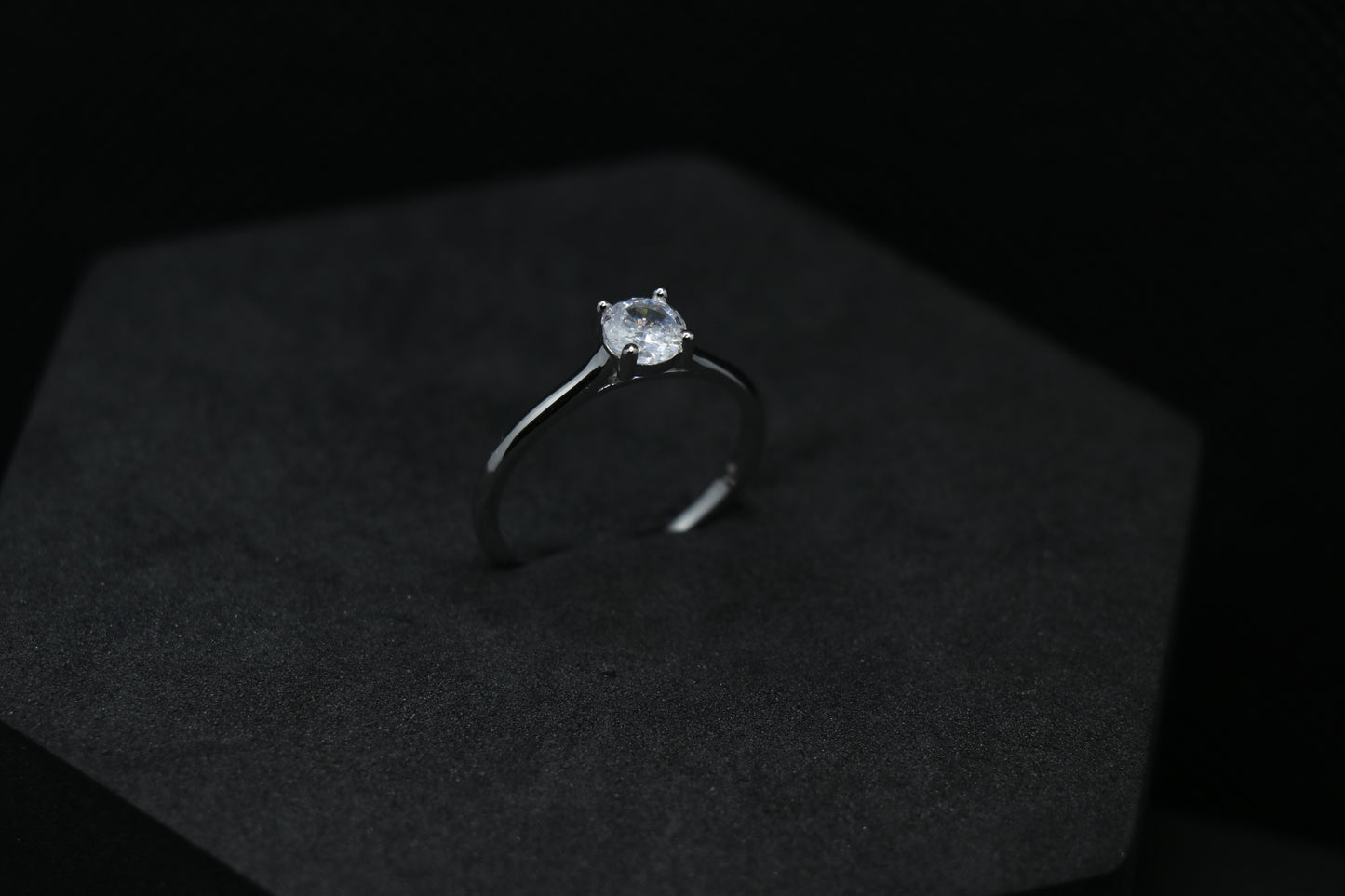 Solitaire Silver Ring