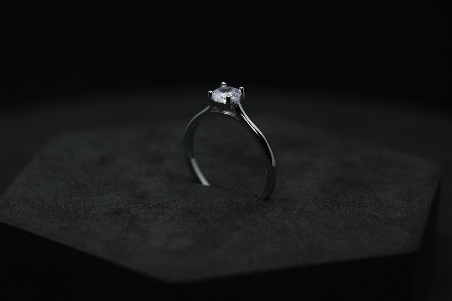 Solitaire Silver Ring