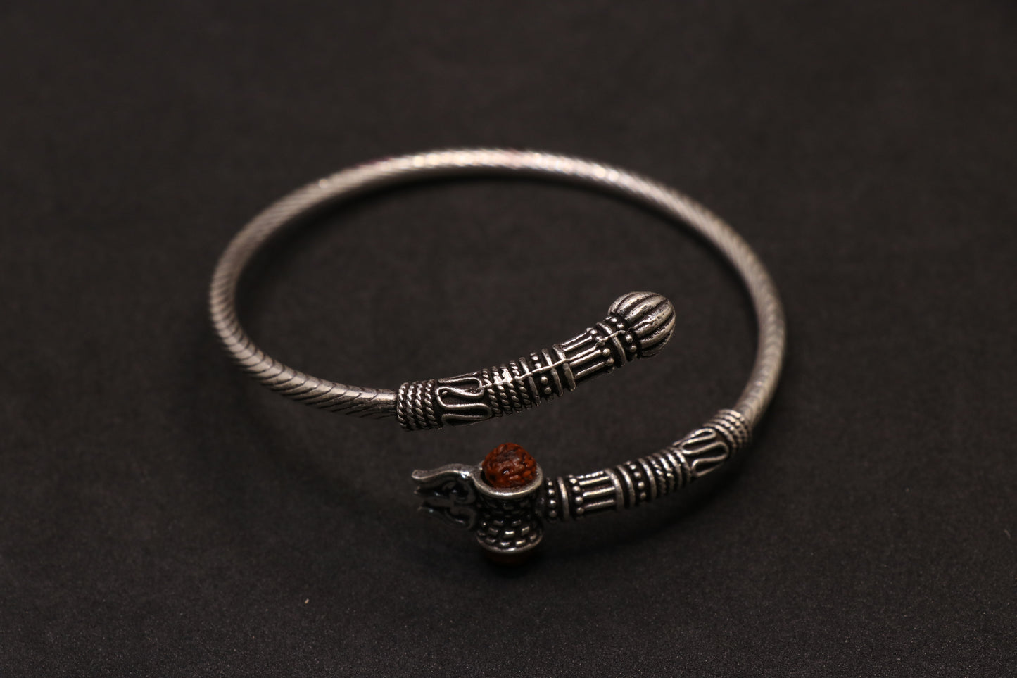 Shiv Trishool Silver Kada