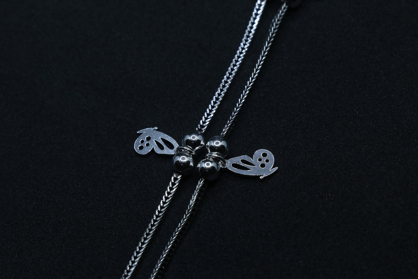 ButterFly Baby Silver Anklet