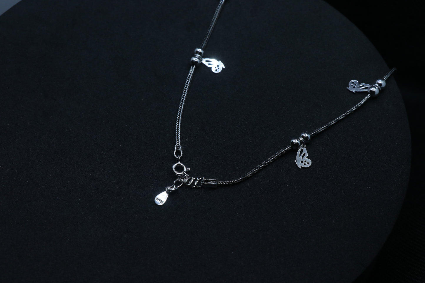 ButterFly Baby Silver Anklet