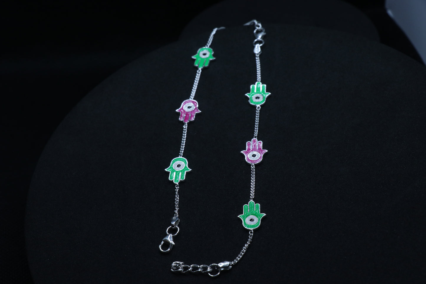 Colourful Baby Silver Anklet