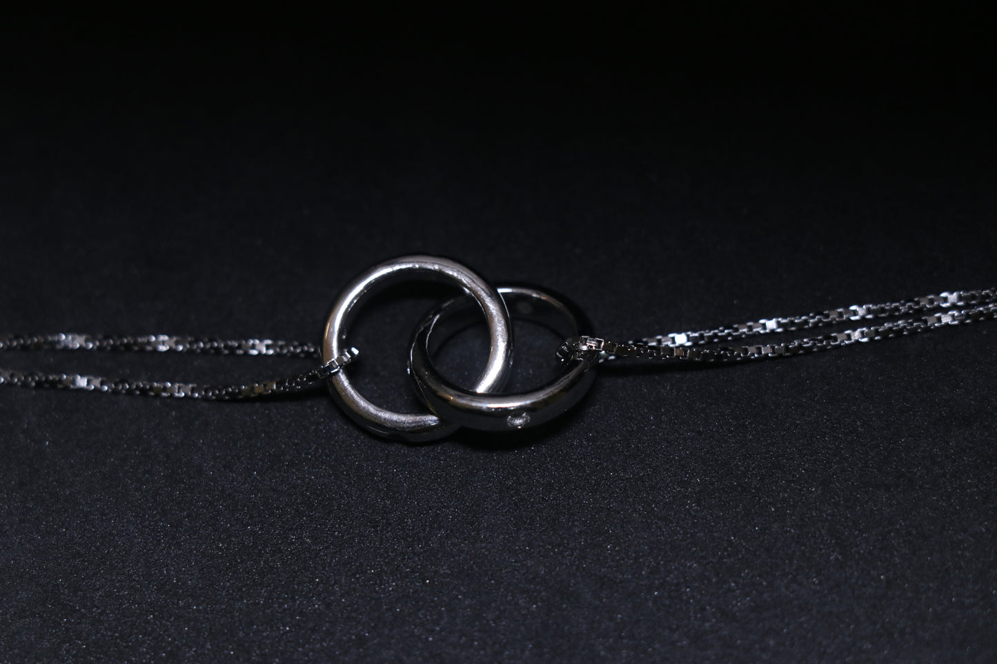 Double Ring Single Anklet