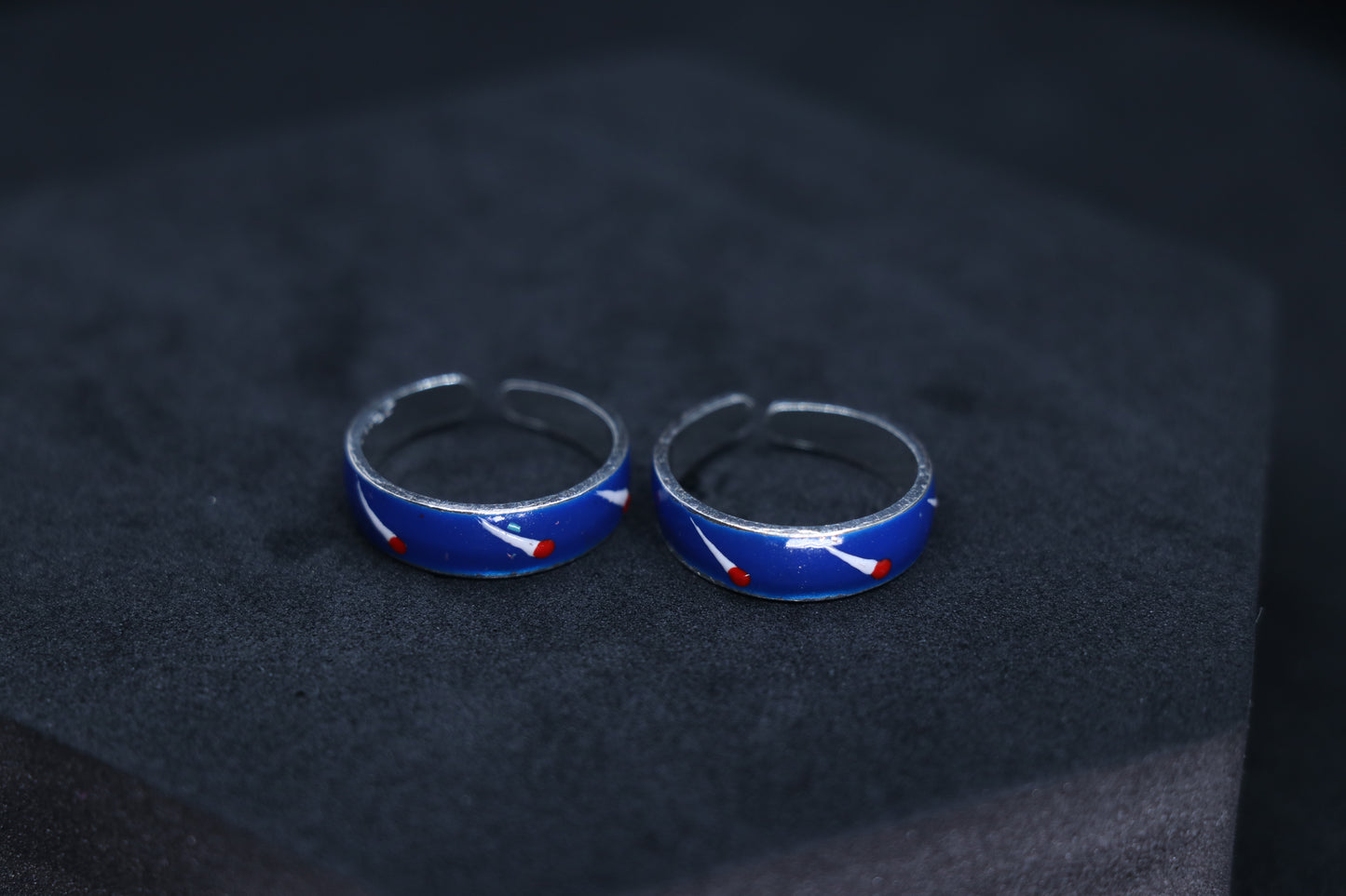 925 Silver Blue Toe Rings