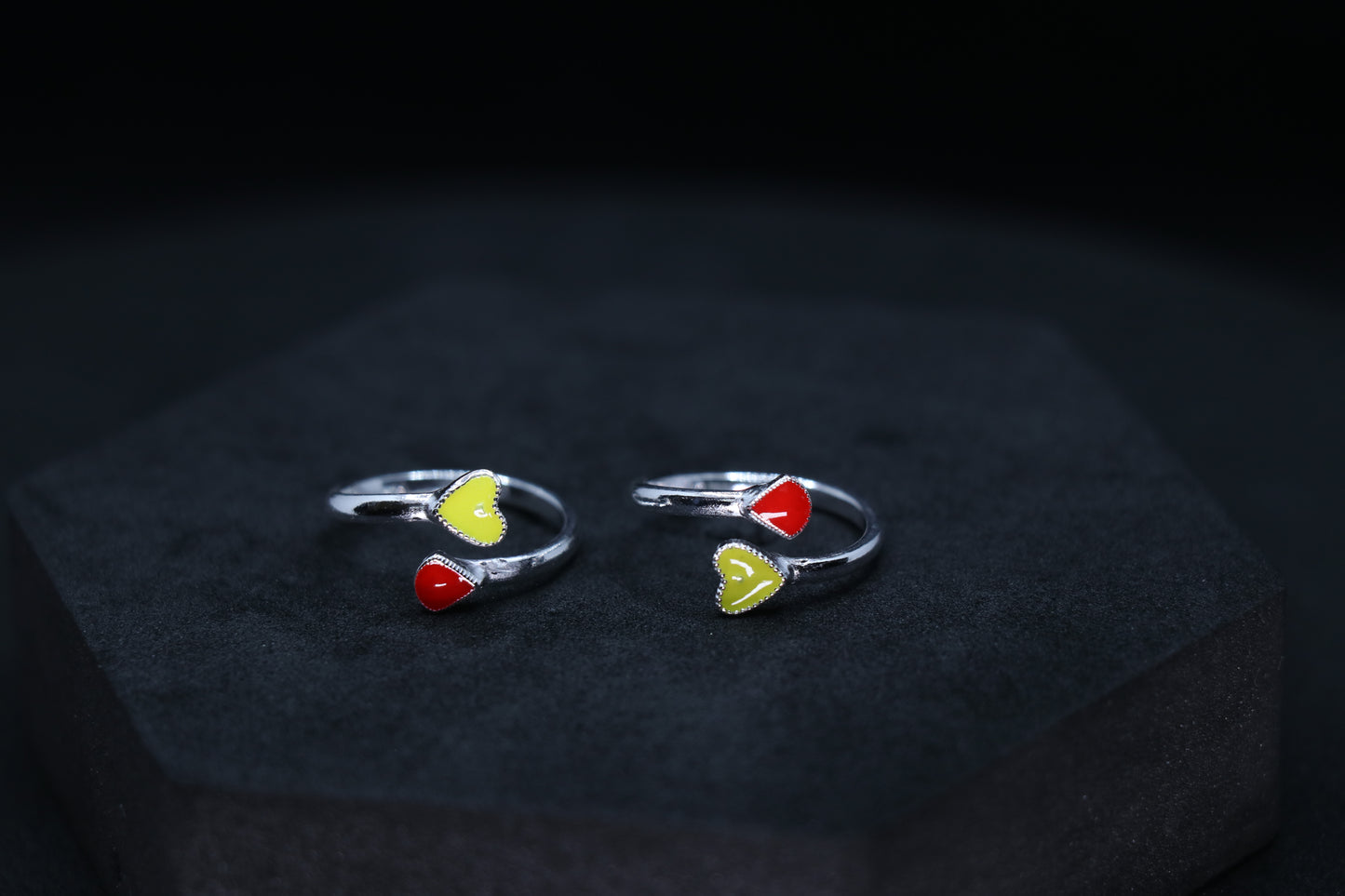 925 Silver Heart Toe Rings