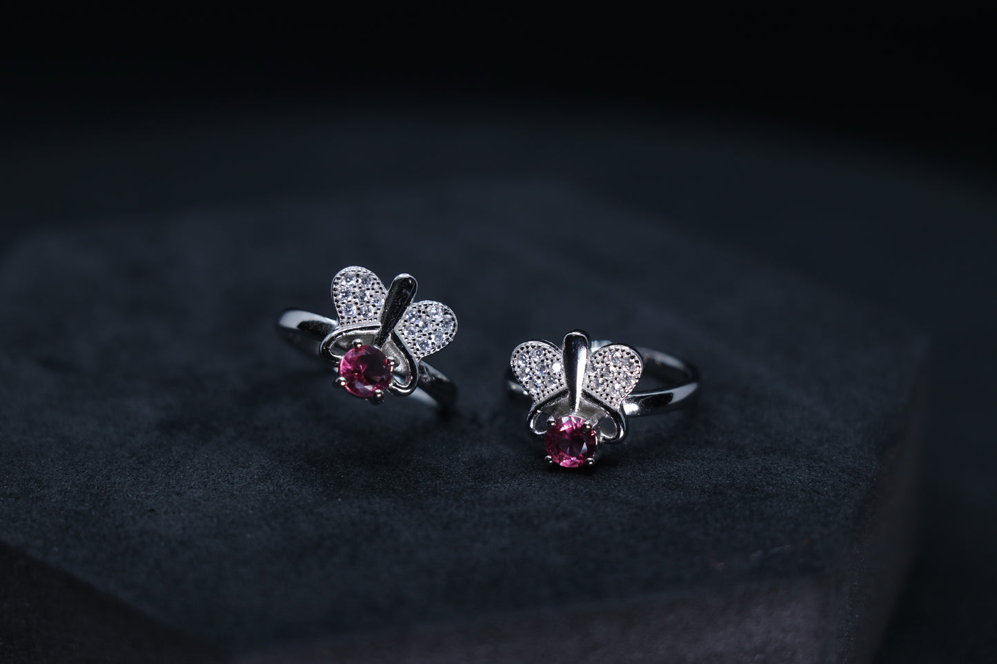 925 Butterfly Silver Toe Rings