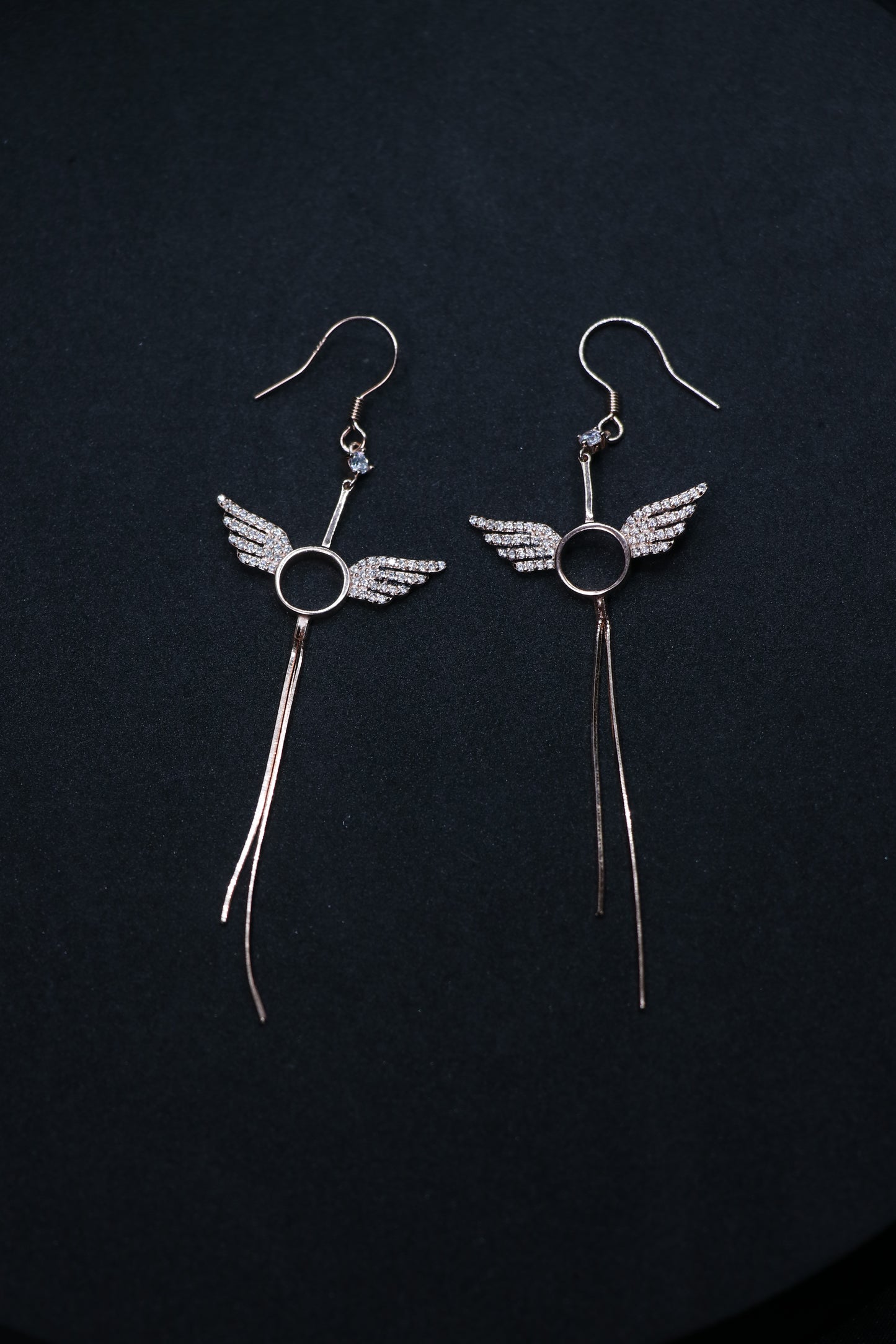 Phoenix Rosegold Danglers Drop Earrings