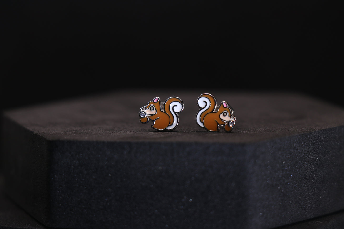 Squirrel Silver Stud