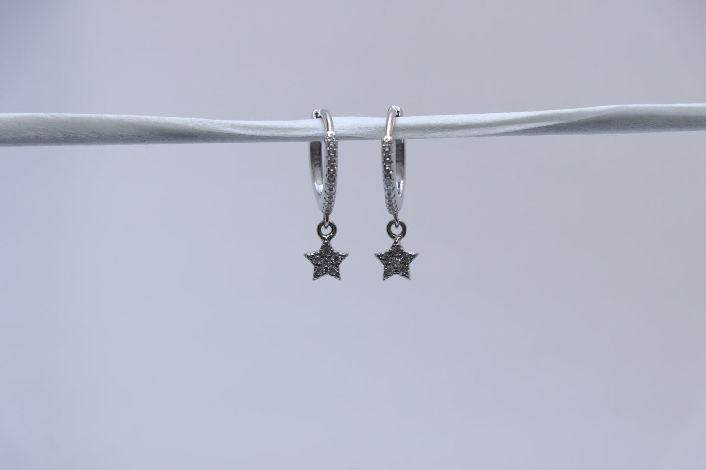 Li'l Stars Silver Hoop Earrings