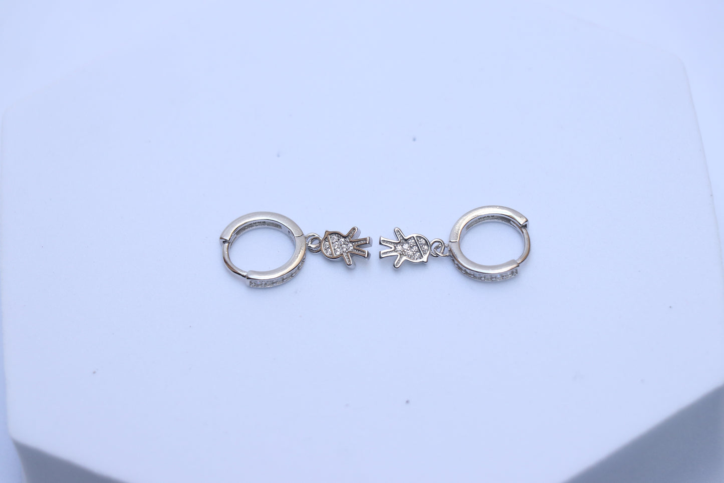 Minion Silver Hoop Earrings