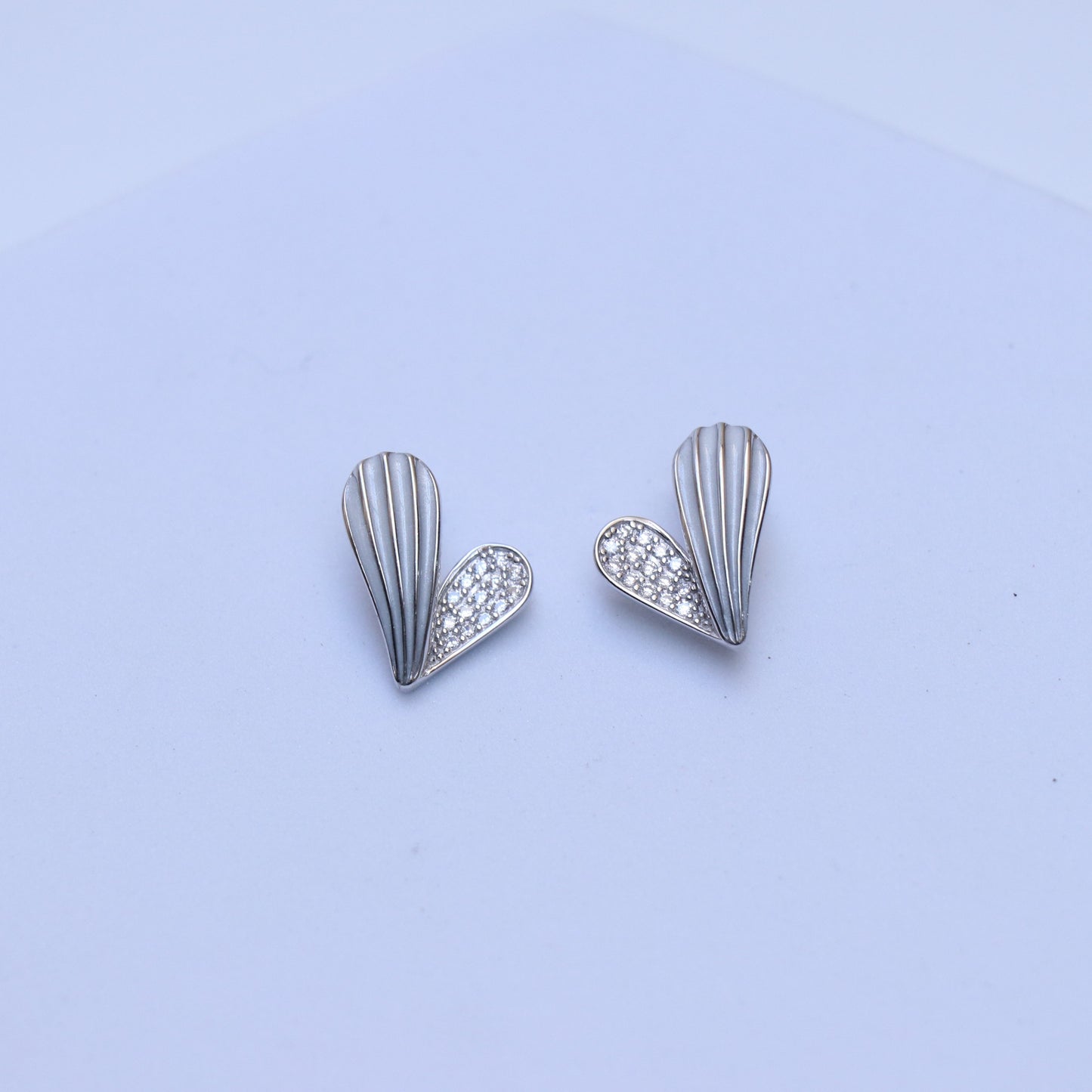 White Enamel Studs