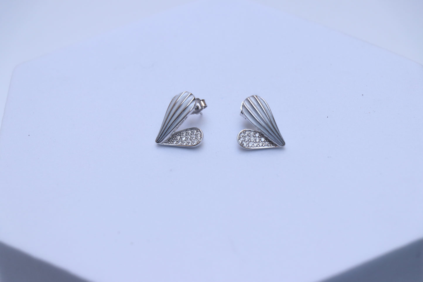 White Enamel Studs
