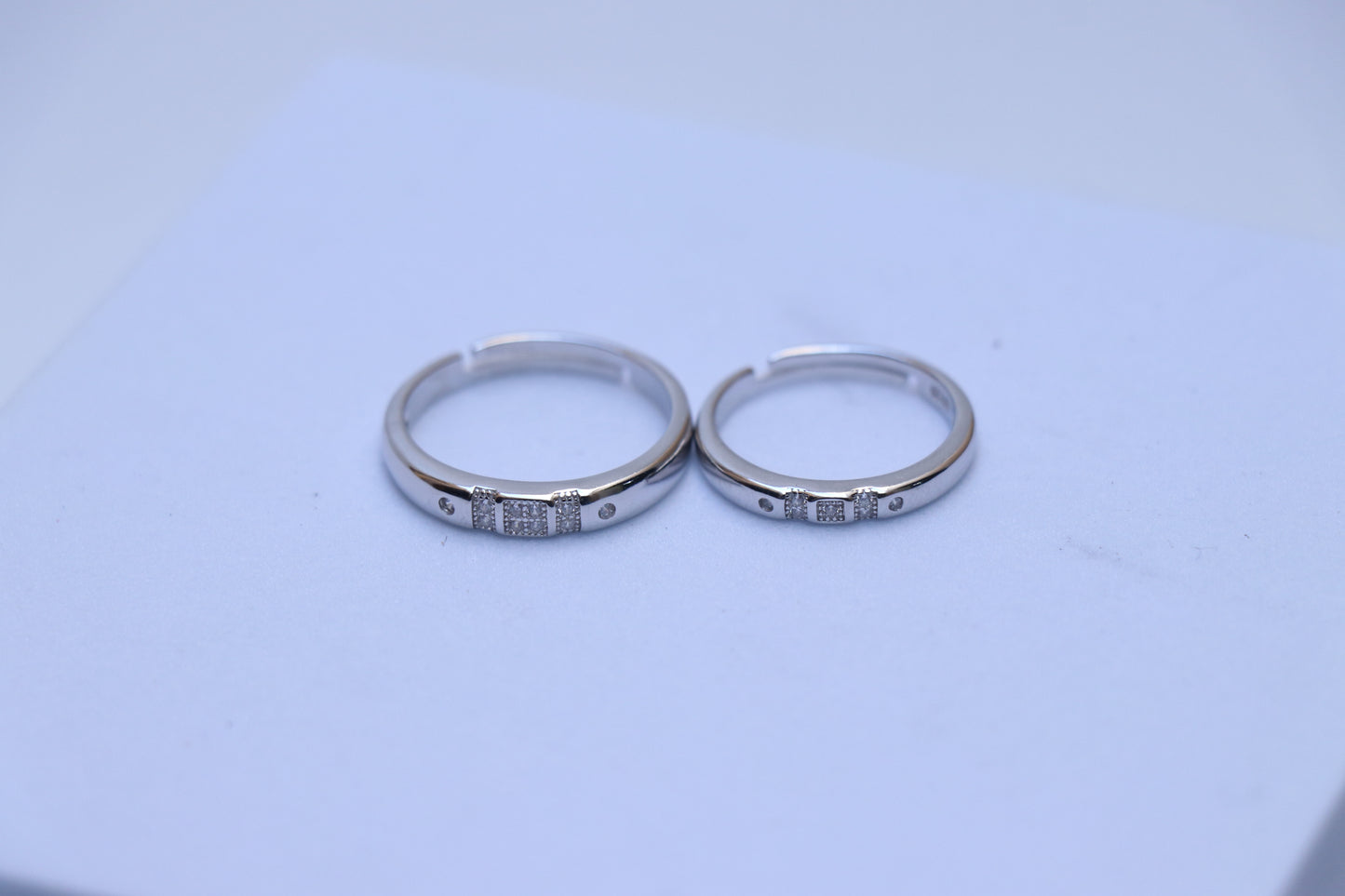 Diamond Studded Couple Bands