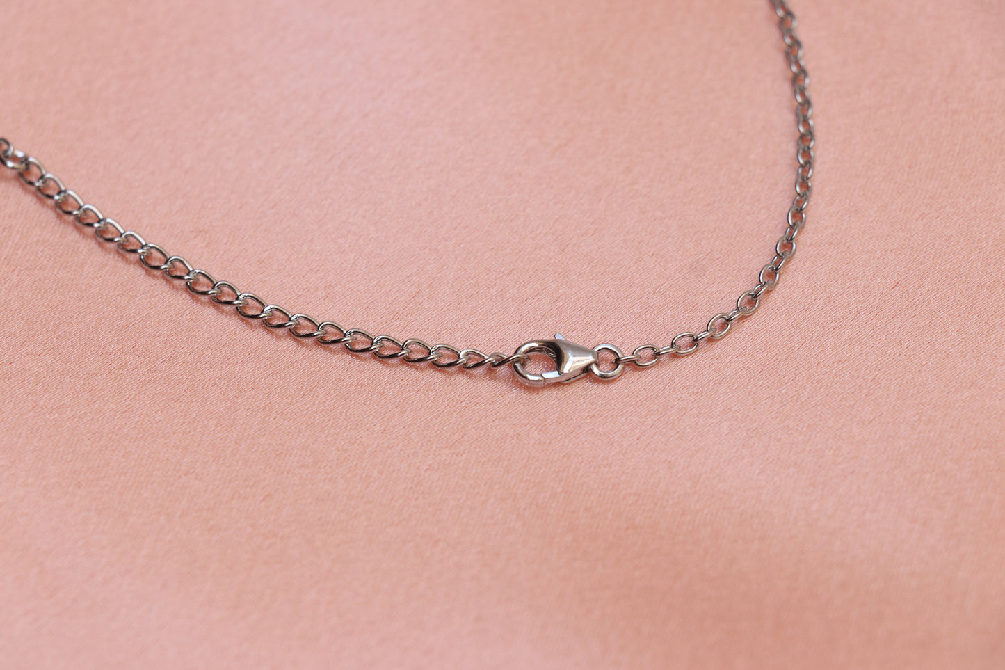 Silver Heart Diamond Necklace Set