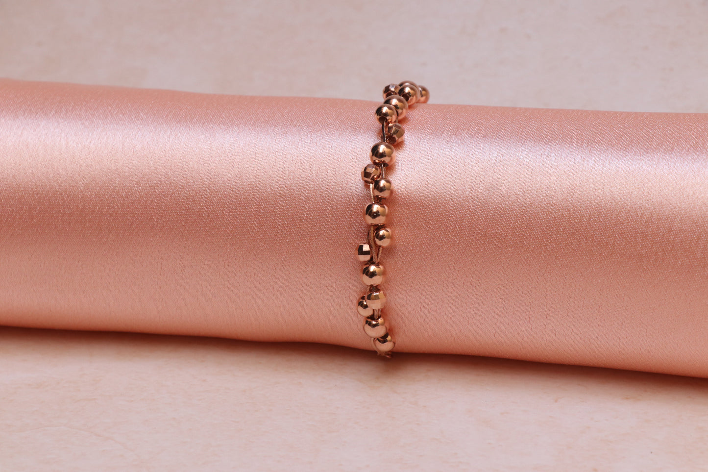 18k Rose Gold Plated Silver Chain Bracelet