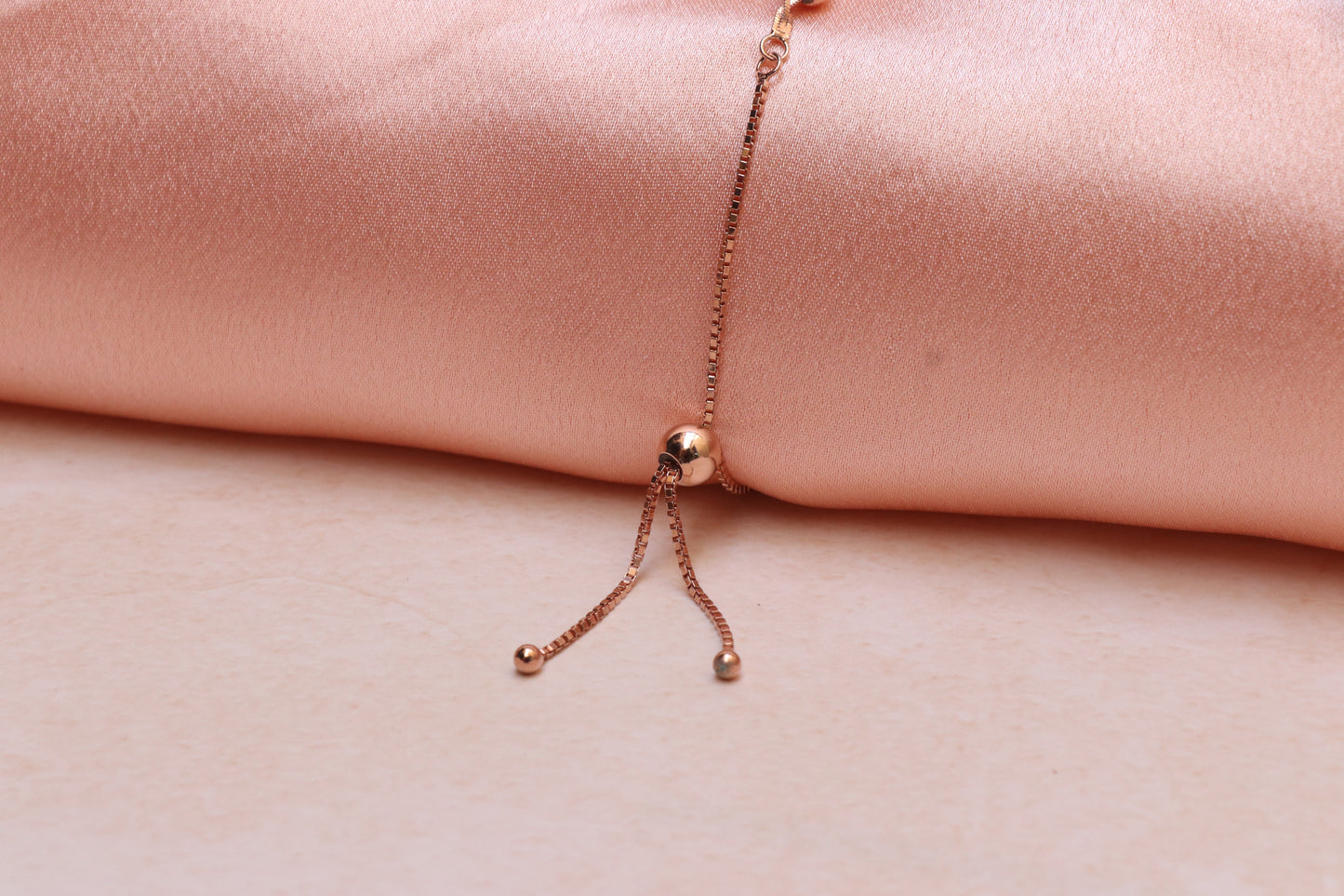 18k Rose Gold Plated Silver Chain Bracelet