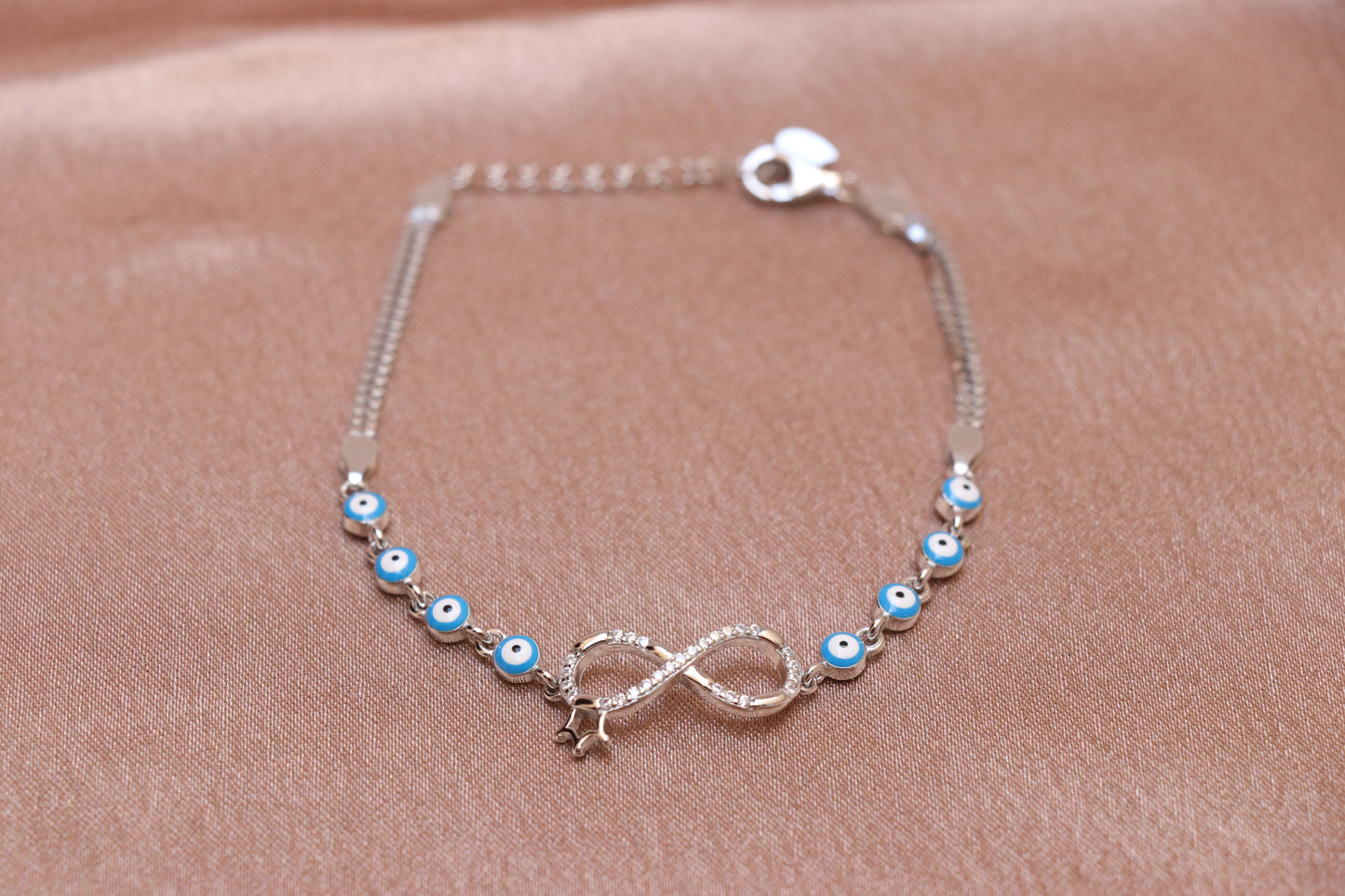 Infinity Queen Silver Chain Bracelet