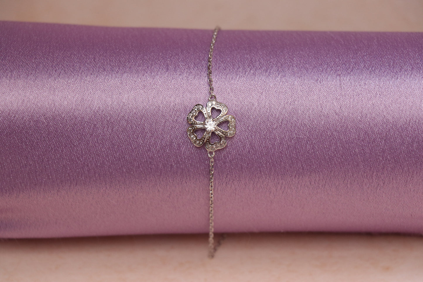 Flora Silver Chain Bracelet