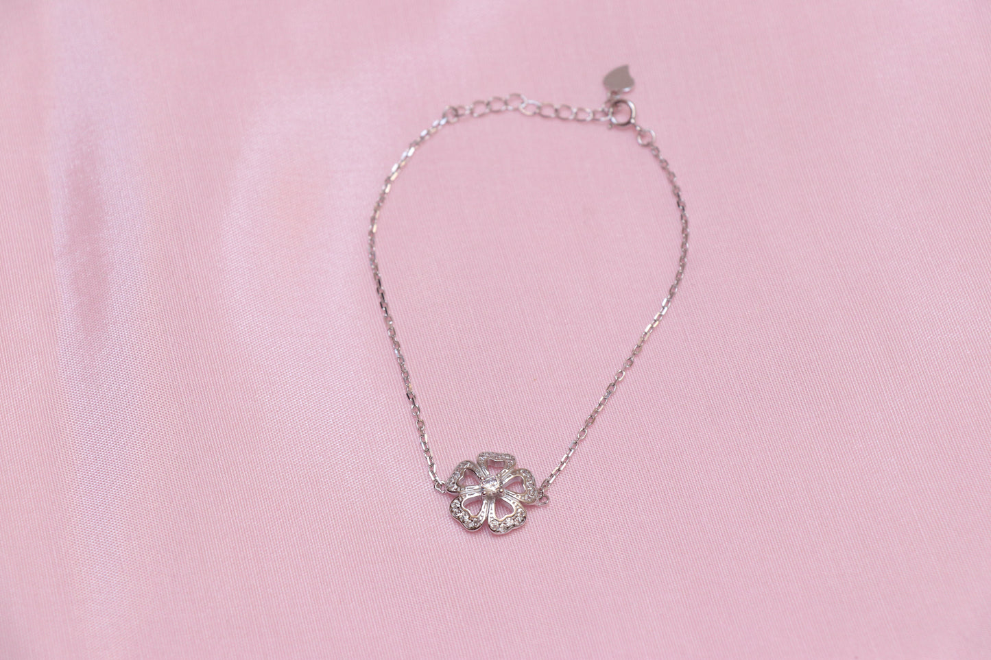 Flora Silver Chain Bracelet