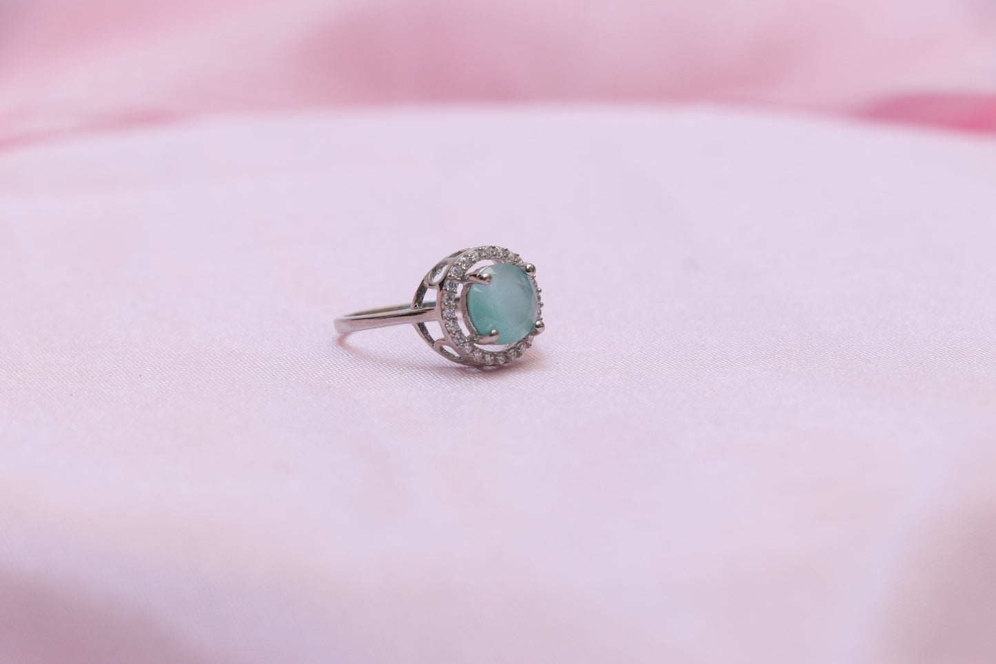 Green Stone Silver Ring