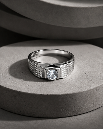 Solitaire Silver Ring