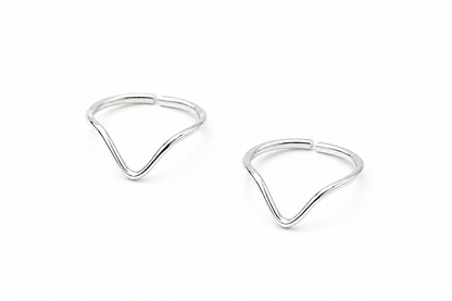 Handmade V Shape 925 Silver Toe Rings