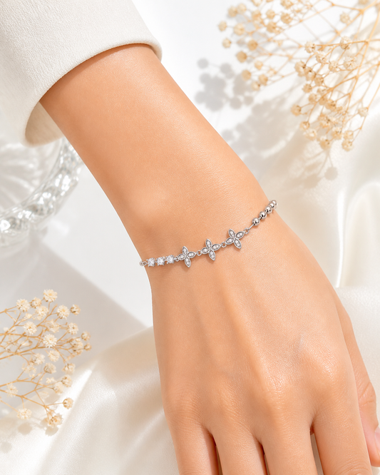 Butterflies Ball Silver Bracelet